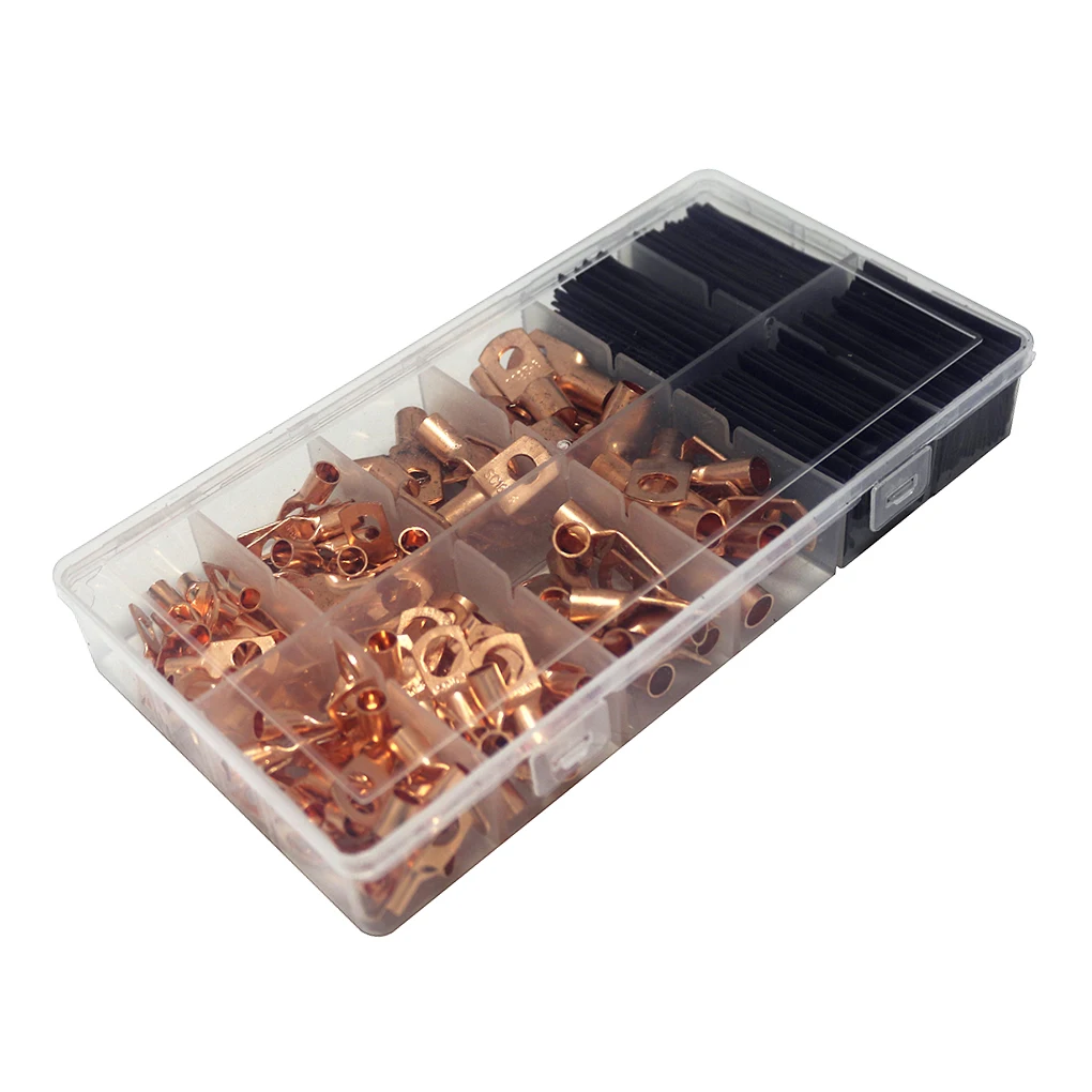 

260 шт. влагостойкое медное кольцо, нержавеющий водонепроницаемый штекер, набор пружинных клемм, наконечники для кабеля, нагревательные терм...