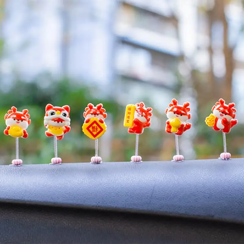 Украшения для приборной панели автомобиля 6X Bobblehead китайские танцевальные