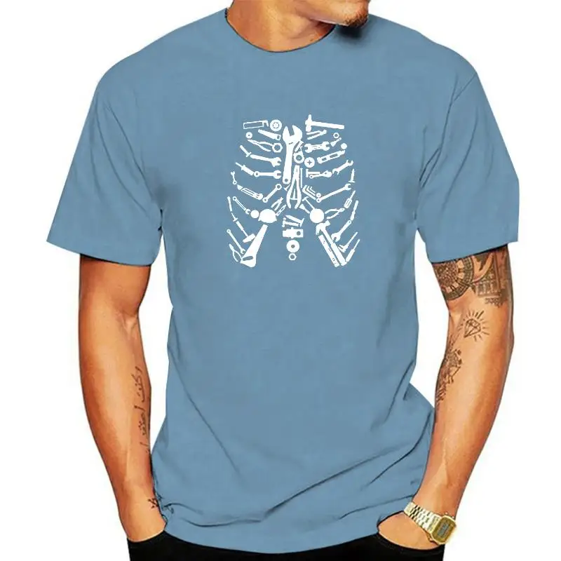 

Механический Скелет футболка ремесленные механические инструменты забавная унисекс графическая мода новые хлопковые футболки с коротким ...
