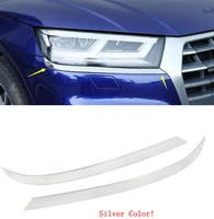 for audi q5 2017 2022 front head lights lamps eyelid eyebrow strip cover trim stainless steel accessories exterior kit