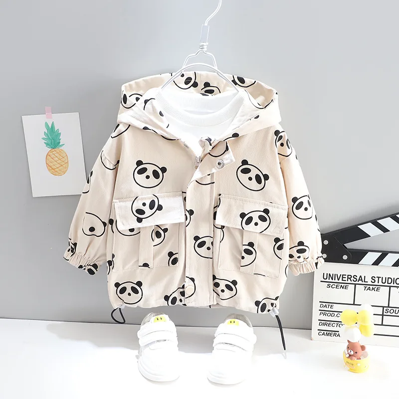 

New Children Sportswear Spring Autumn Baby Girls Clothes Boys Cartoon Casual Hooded Jacket YWJW015