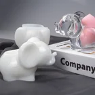 Зеркальная коробка для хранения в виде слона из эпоксидной смолы, силиконовая форма для изготовления цветочных горшков, органайзер для штукатурки ручной работы, форма для бетона, цементной глины