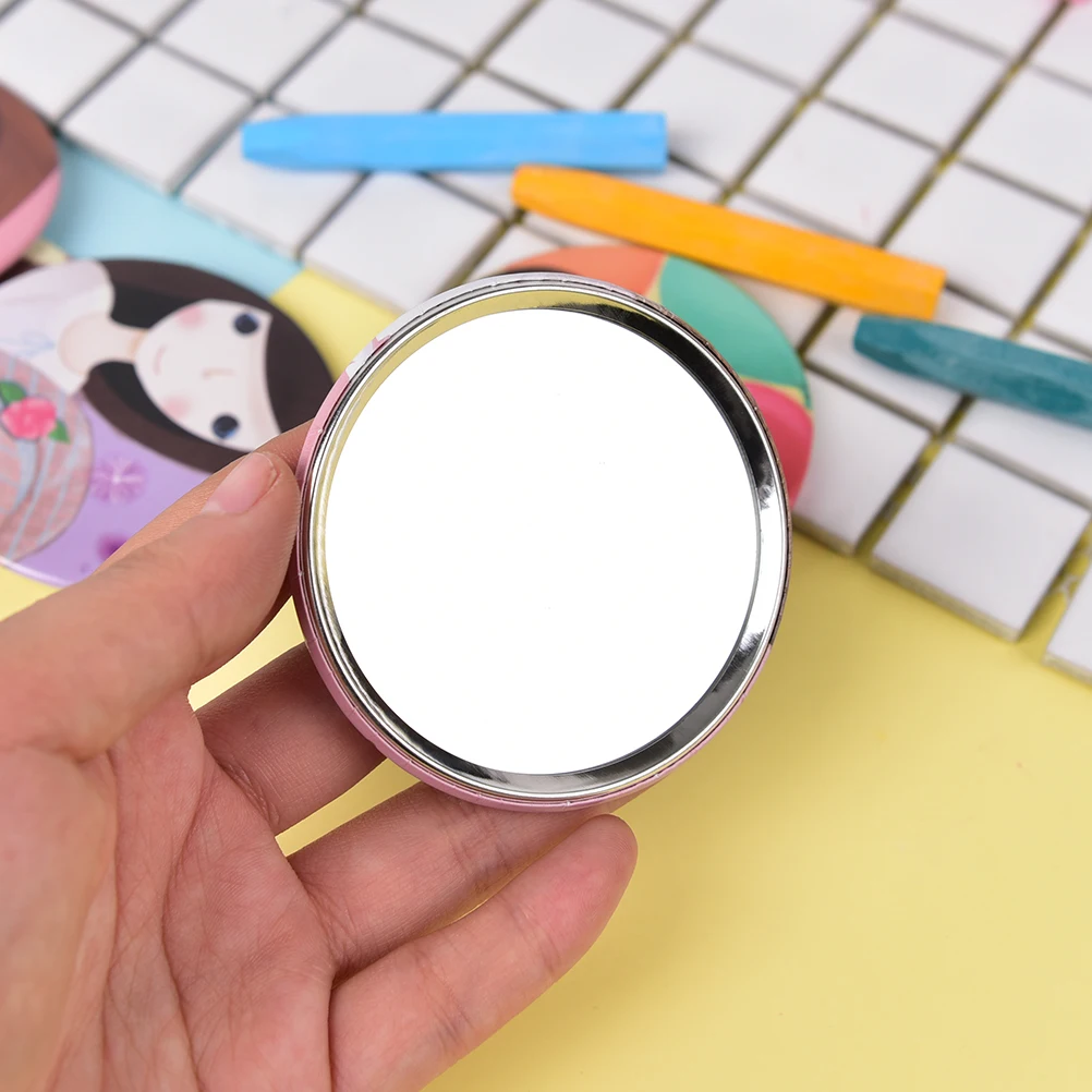 Компактное Карманное мини-зеркало для макияжа L445 Kawaii случайная девушка
