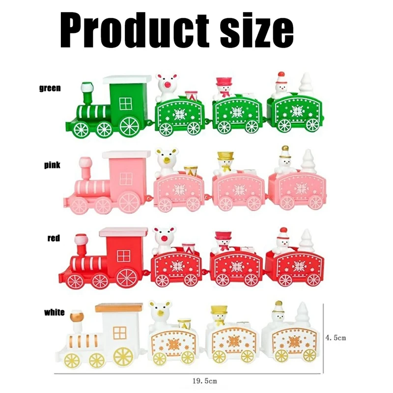 4-х шт. рождественские украшения для поезда с декором набор декора мини-поезда
