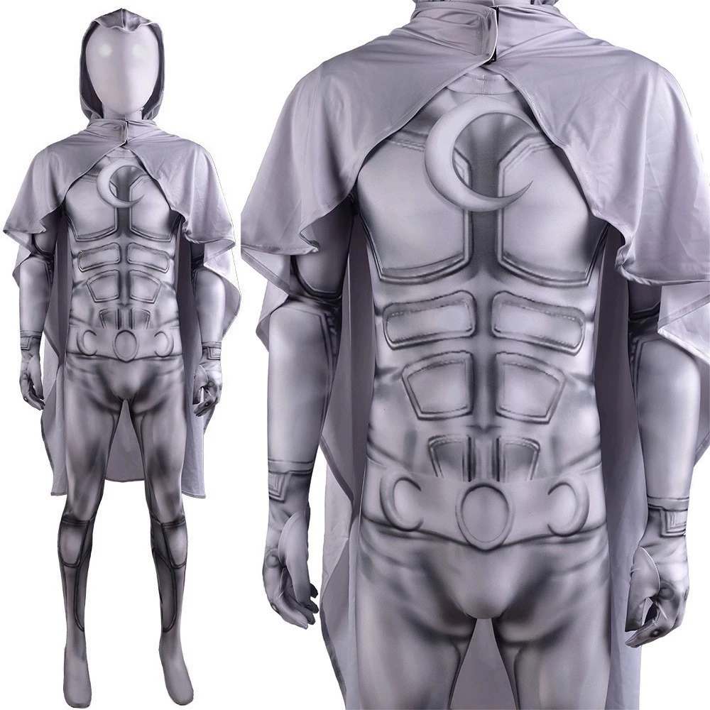 

Movie Moon Knight Cosplay Costumes Jumpsuits Halloween Aldult Child Marc Spector Superhero Clothes