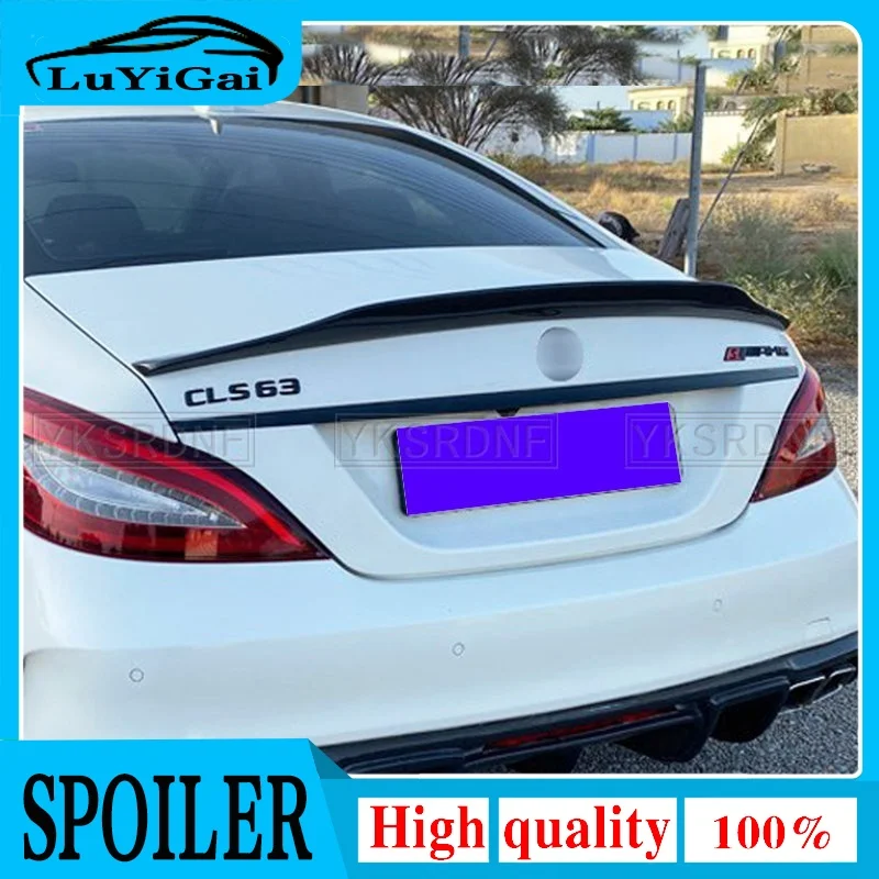 

For Mercedes CLS Class W218 Spoiler Carbon Fiber Rear Trunk Spoiler Wing PSM Style 2011 2012 2013 2014 2015 2016