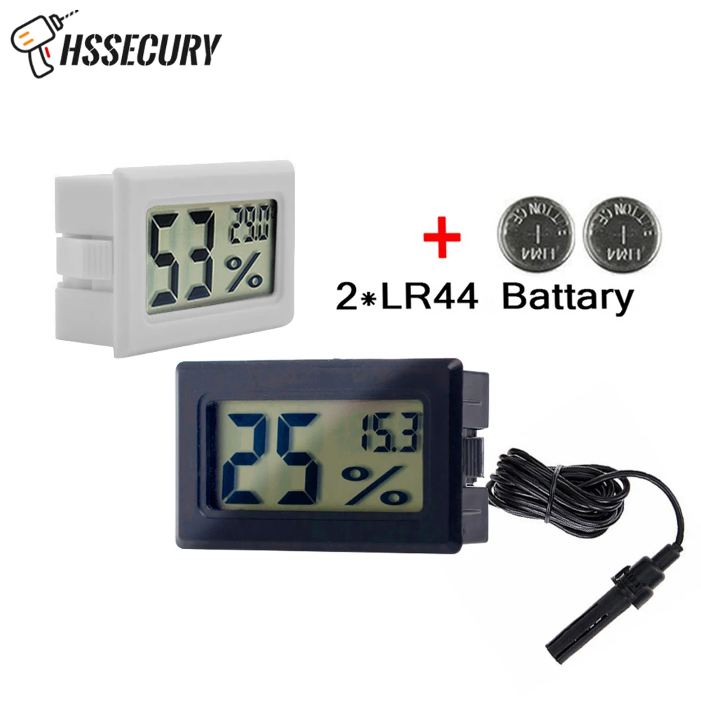 

Mini Convenient Digital LCD Thermometer Sensor Hygrometer Gauge Refrigerator Aquarium Monitoring Display Humidity Detector
