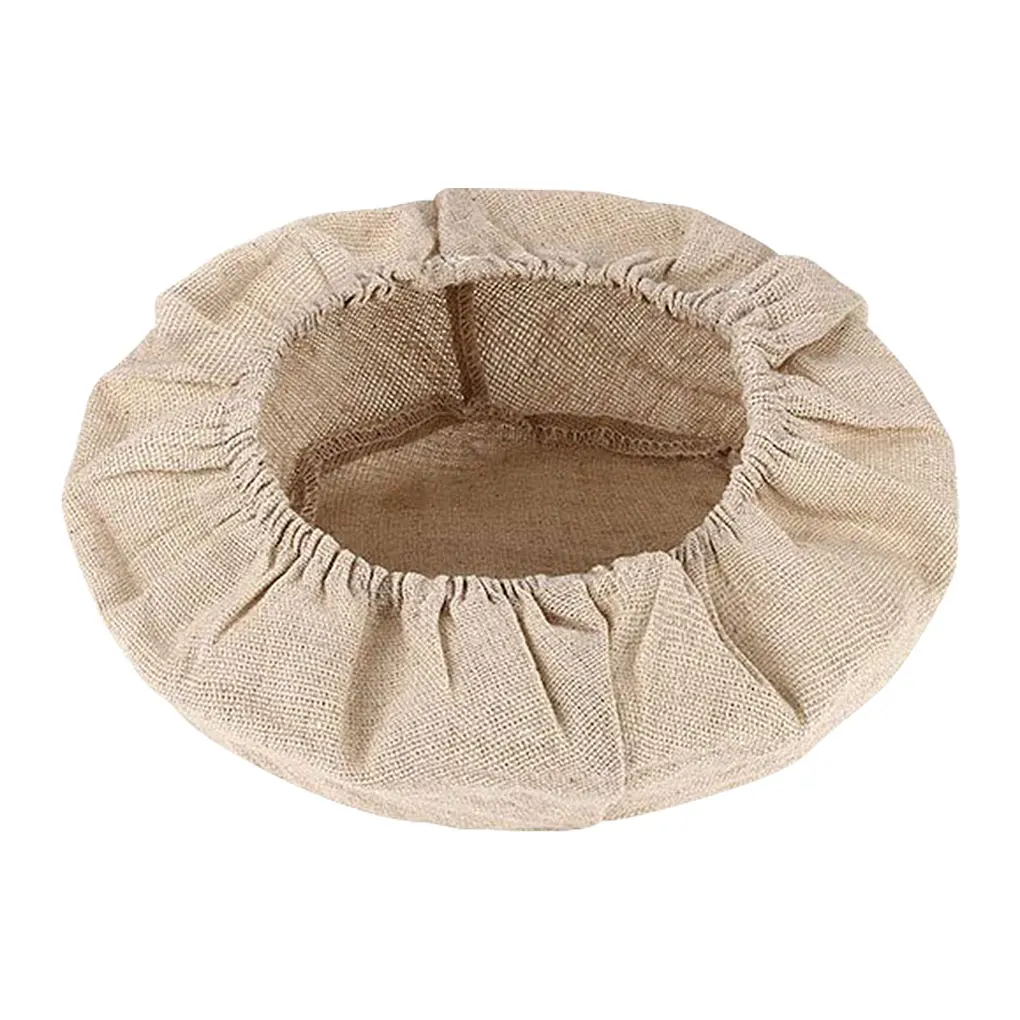 

6pcs Bread Fermentation Basket Cover Home Bakery Dough Proofing Rated Braided Basket Flax Linen Cotton Cloth 23/25cm