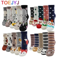 510 pairs harajuku hiphop animal print cotton women socks fashion korean kawaii cute cartoon cat dog fox happy funny socks