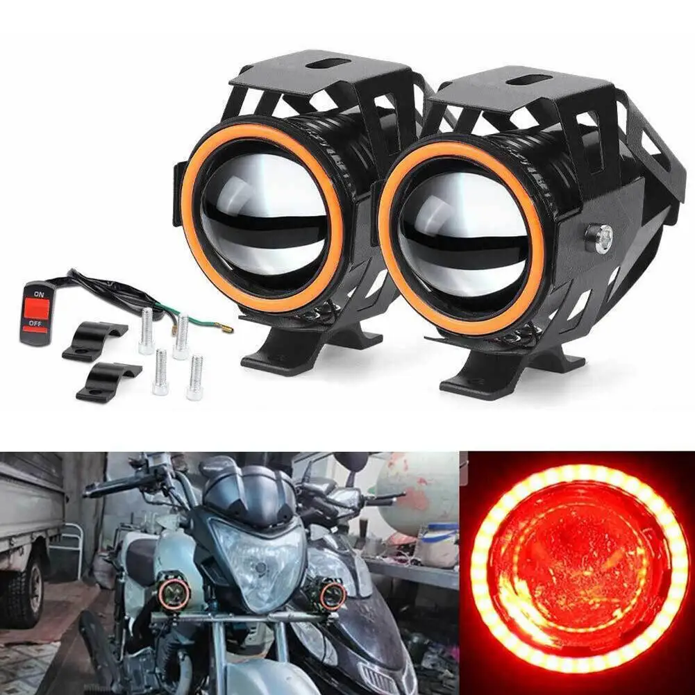 

Светодиодный прожсветильник Тор для мотоцикла с выключателем U7, дополнительсветильник фара стробоскоп, модифицисветильник детали для мот...