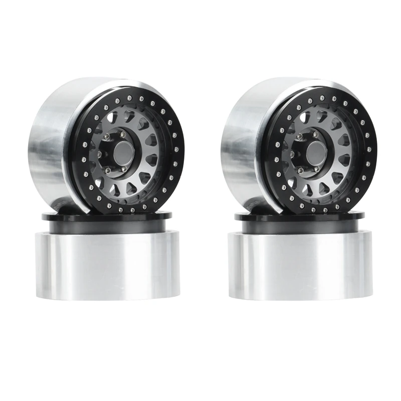 

4PCS Aluminum Alloy 2.9 Inch Beadlock Wheel Rim Wheel Hubs for 1/6 RC Crawler Car Axial SCX6 AXI05000 JEEP Parts