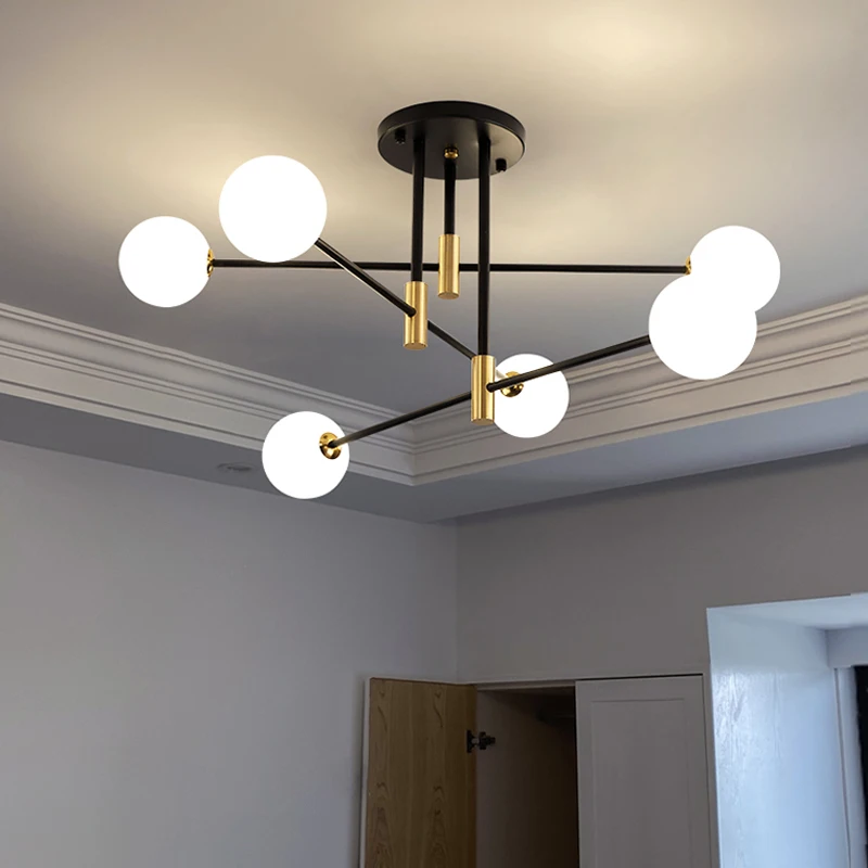 Скандинавская люстра в виде молекул Современная Минималистичная креативная