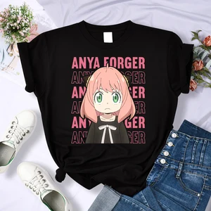 Anya Forger - Spy X Family Art T Shirt Female Summer Fashion Tee Clothes Sport Street Harajuku Short in USA (United States)