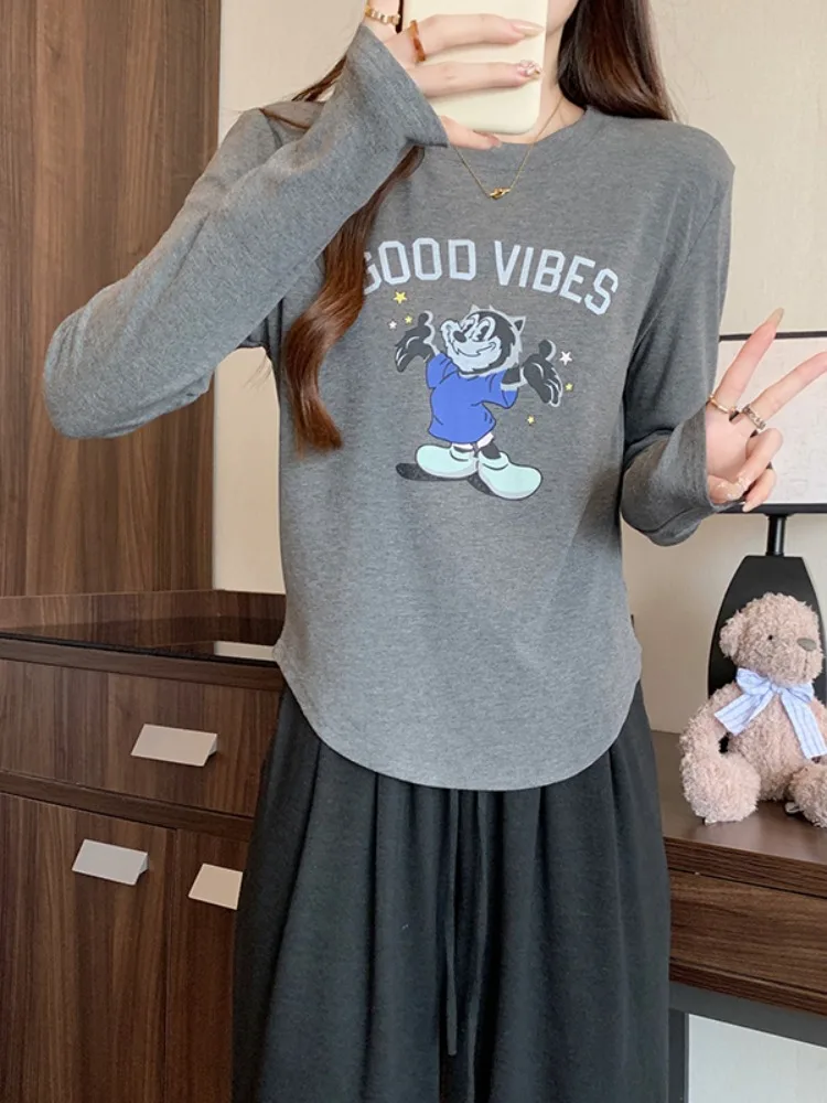 Женская одежда больших размеров осень и зима новинка для похудения облегающая