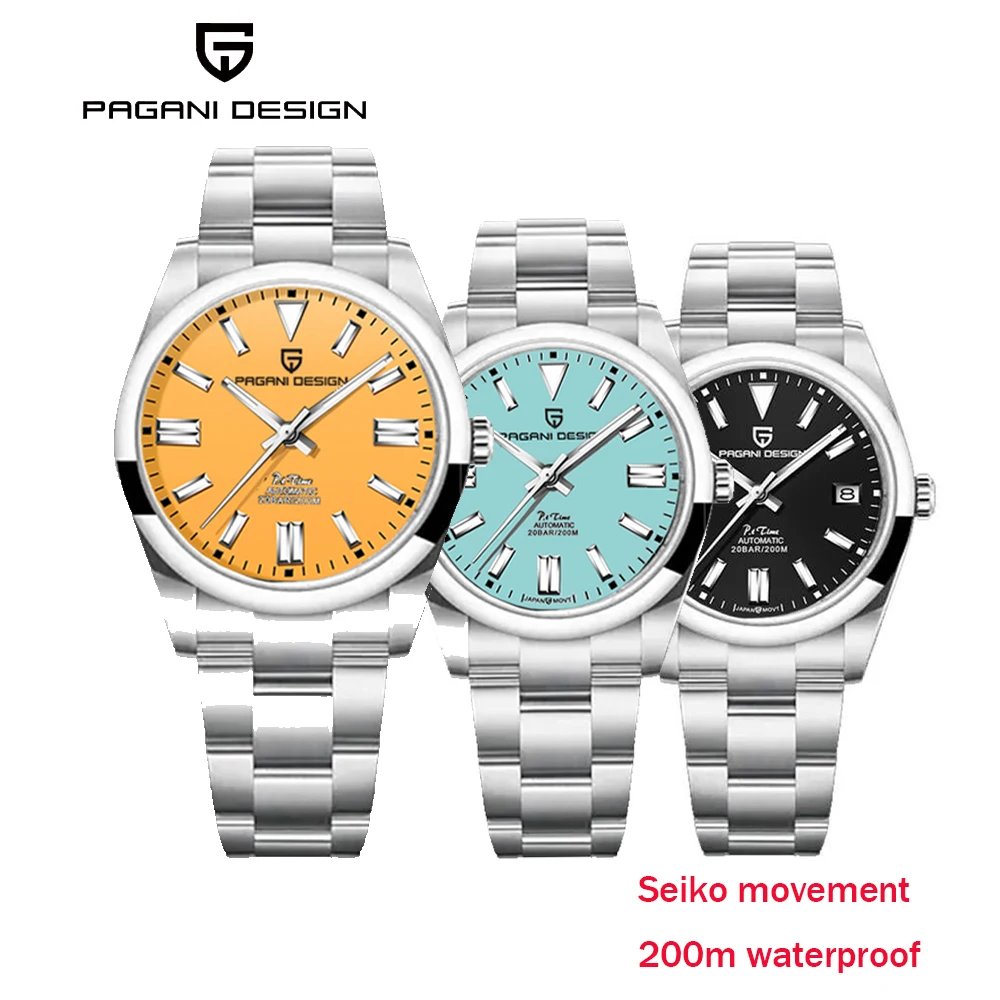 

PAGANI DESIGN Men's Mechanical Wristwatches Luxury brand mens watch NH35 200m Waterproof Sapphire Precision Diving Watch