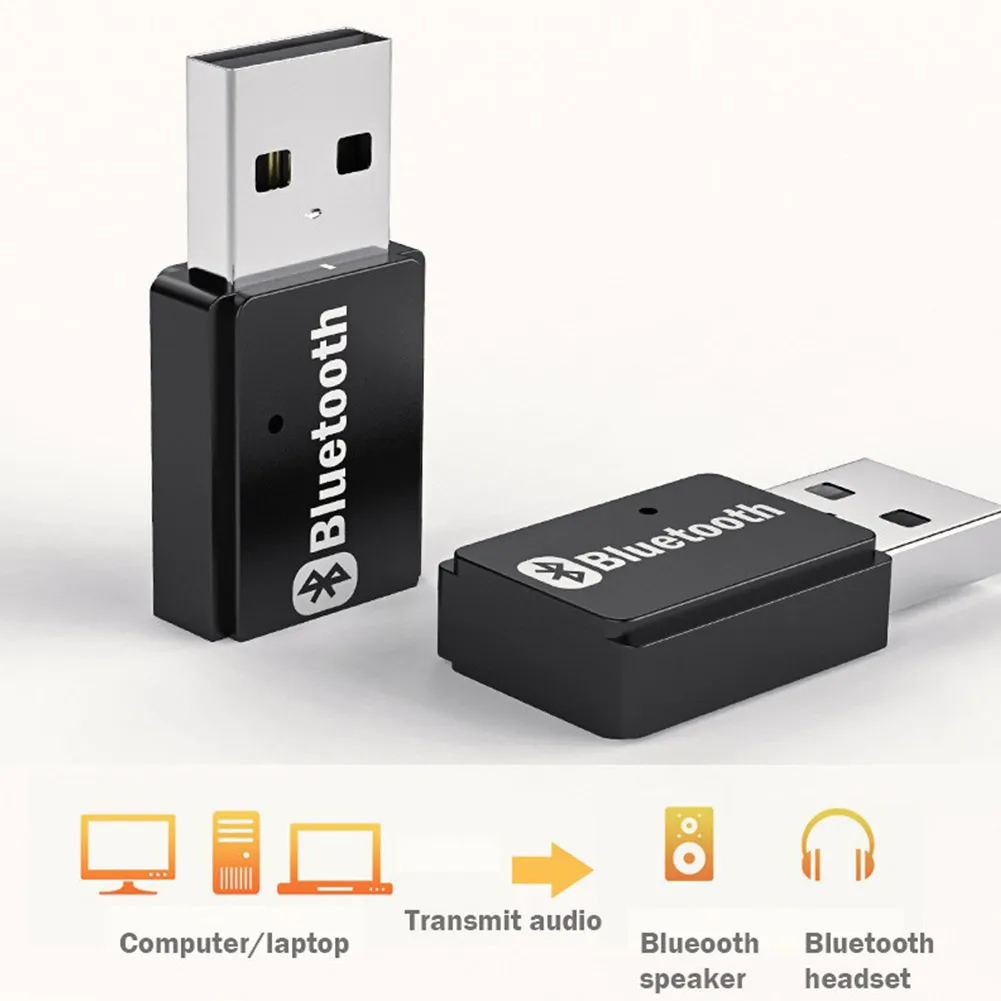

USB Bluetooth Adapter Computer Audio Transmitter Phone Receiver Bluetooth 5.0 3.5mm AUX Port Audio Receiver Via Bluetooth