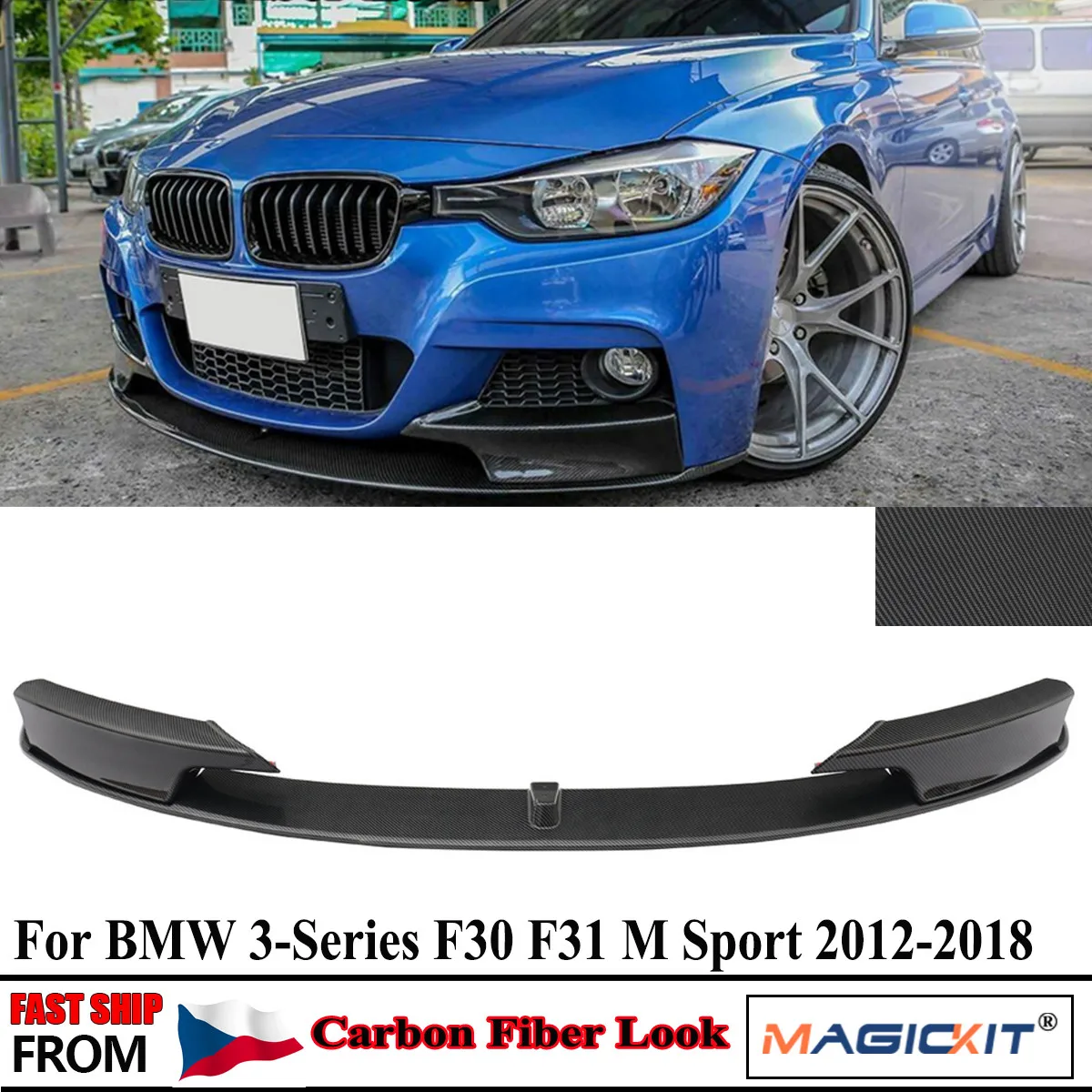 

Спортивный передний спойлер MagicKit, черный матовый спойлер для BMW F30 F31 M
