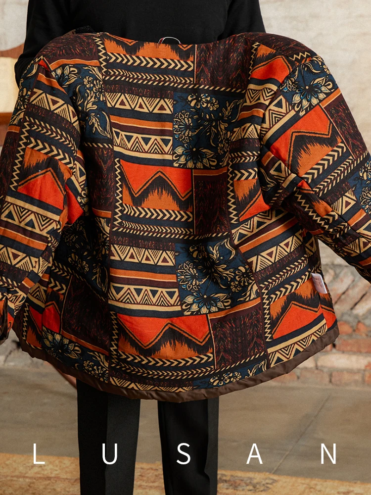 Винтажная свободная пуховая толстая куртка в стиле оленя Sanxian дня рождения