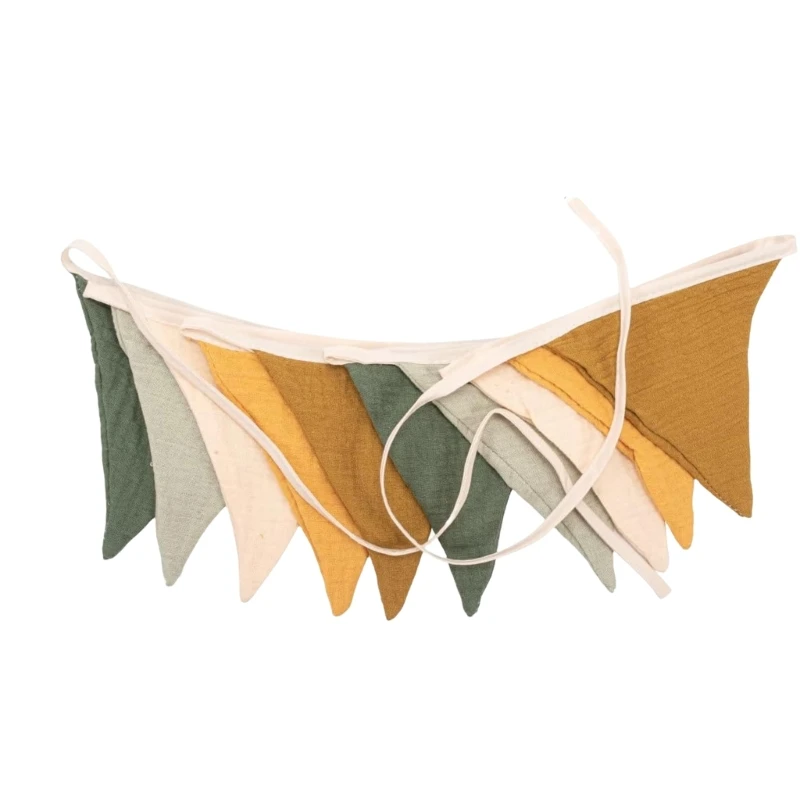 Украшение детской комнаты треугольные флаги дышащая хлопковая вымпел-цепочка J78C