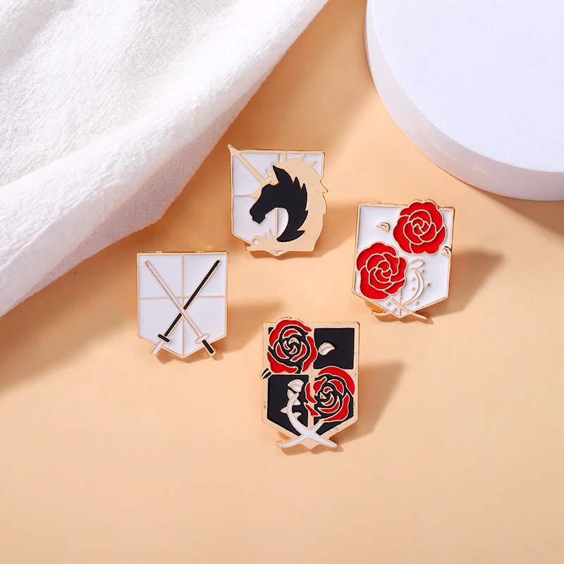 Эмалевые значки с эмблемой легиона из аниме атака на Титанов металлические броши