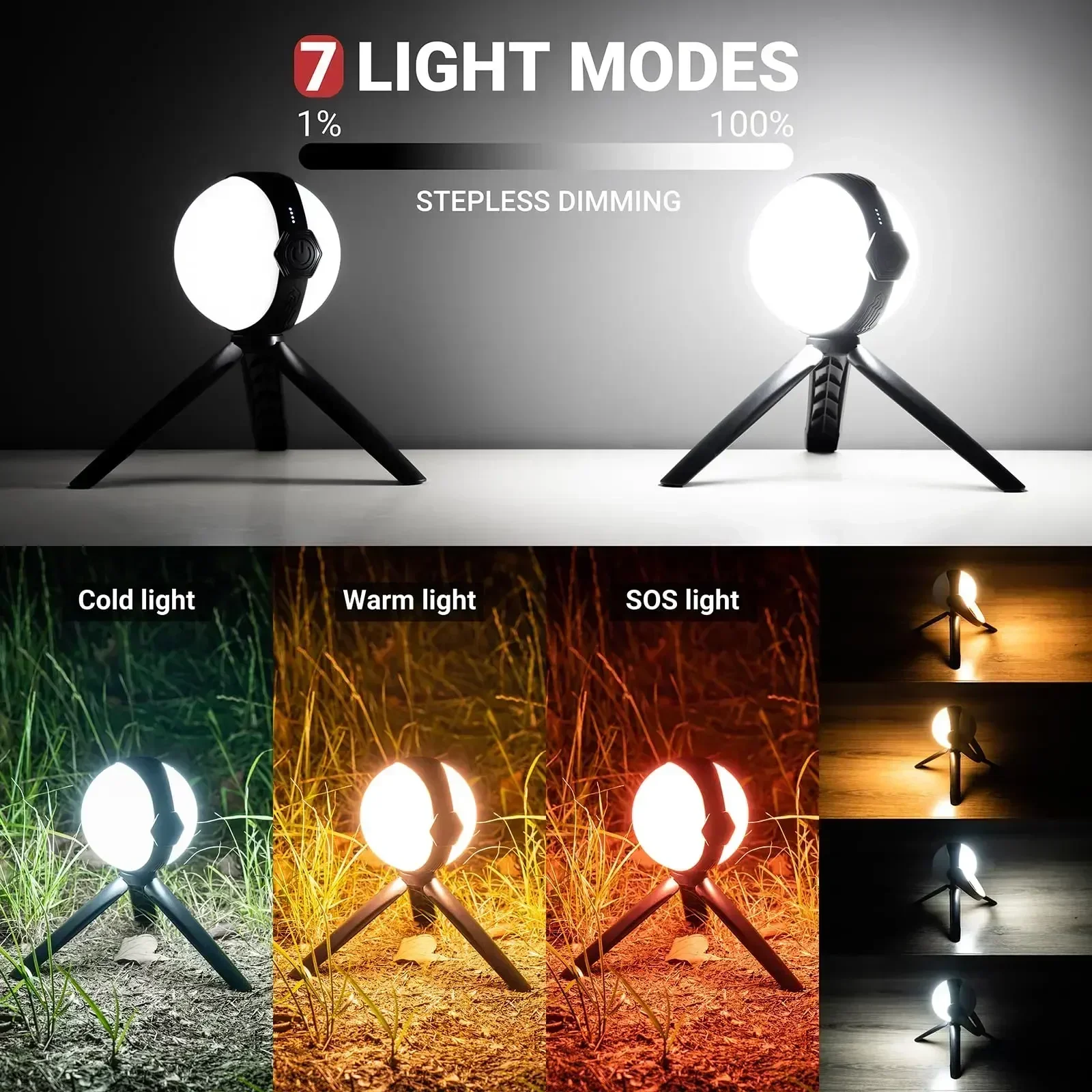 Портативный шар кронштейн для кемпингового фонаря перезаряжаемый подвесной