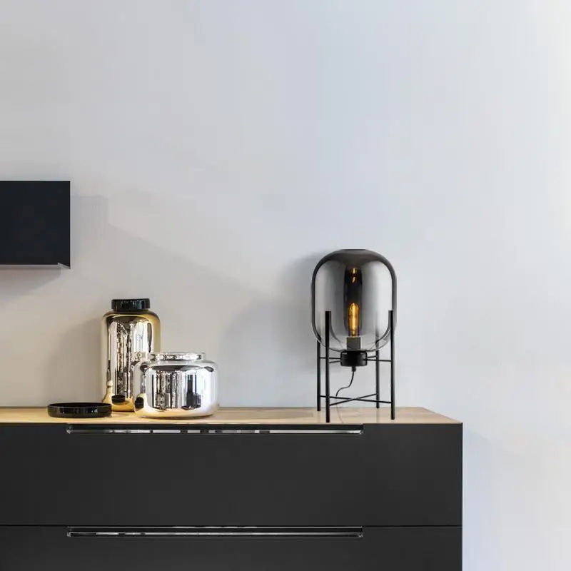 Светодиодный напольный светильник в скандинавском стиле ночник из дымчатого