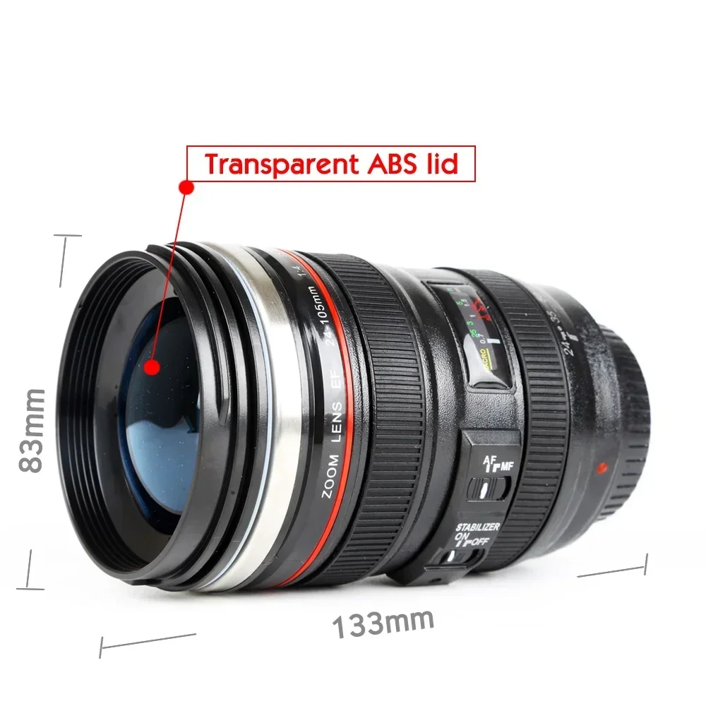 Объектив камеры кофейная кружка чашка из нержавеющей стали термос с вакуумной