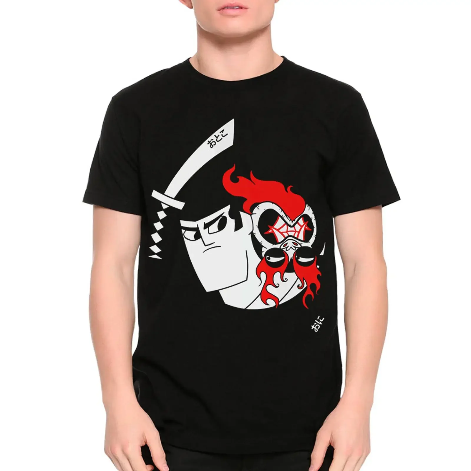 Фото Футболка Samurai Jack and Aku для мужчин и женщин, размеры BC 345, винтажная, с эффектом потертости, стильная, удобная, дышащая, слегка утолщенная №1