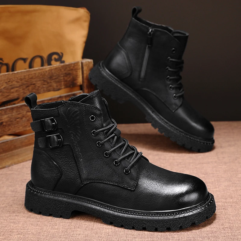 Ботинки Martin с головным убором 38–46 кожаные туфли бархат + 5