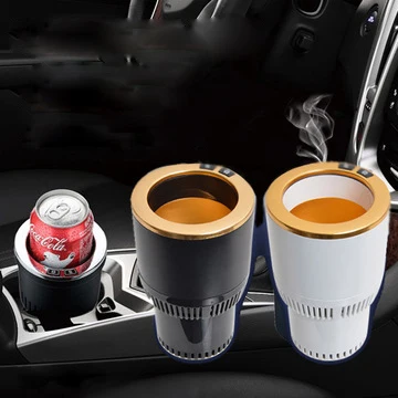 

Smart Car Cup Holder Cooler & Warmer Auto Cup Drink Holder Cooling Beverage Drinks Cans for Camping Travel Driving