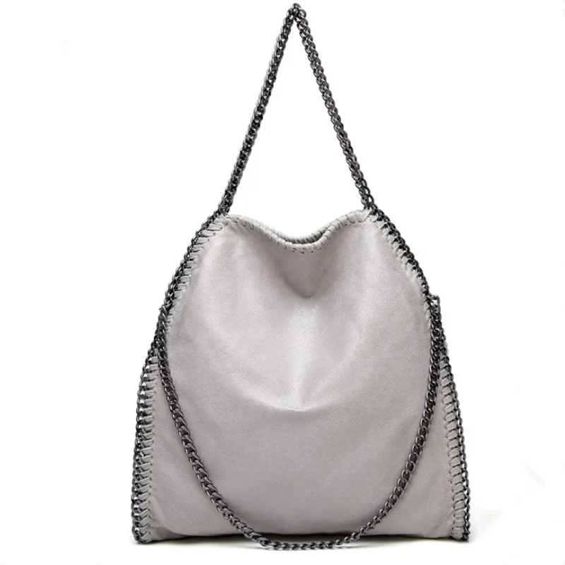 

Новая женская сумка на плечо с цепочкой, вместительная сумка-тоут через плечо, женские складные однотонные сумки, сумки для покупок