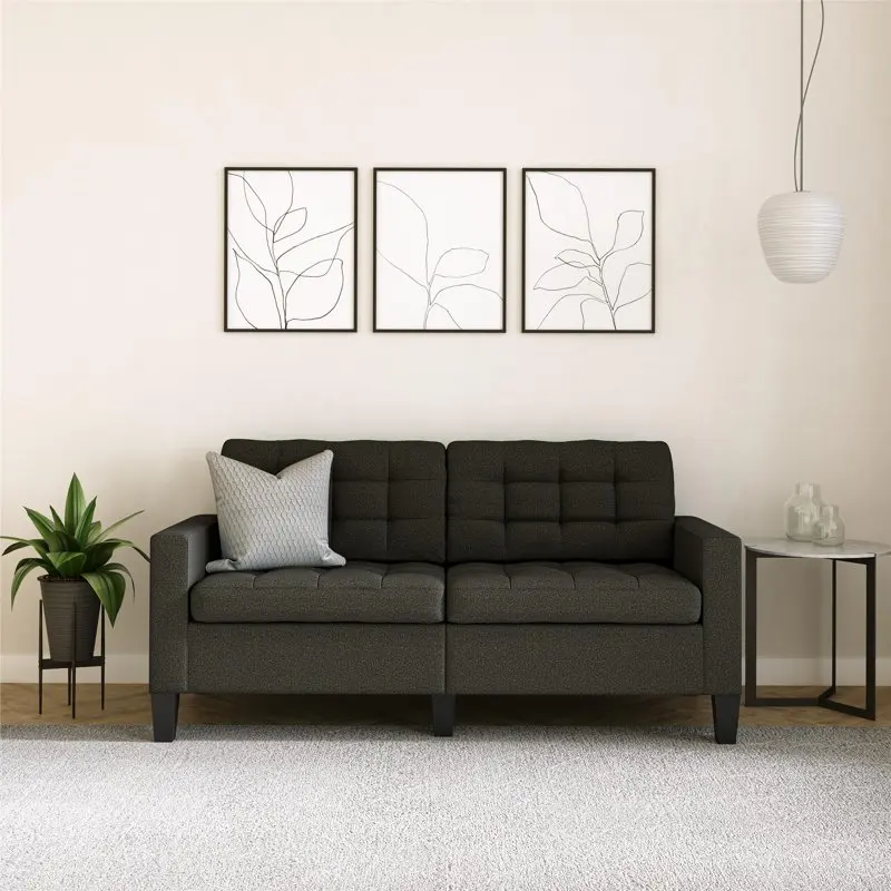 

Upholstered Sofa, Gray Linen
