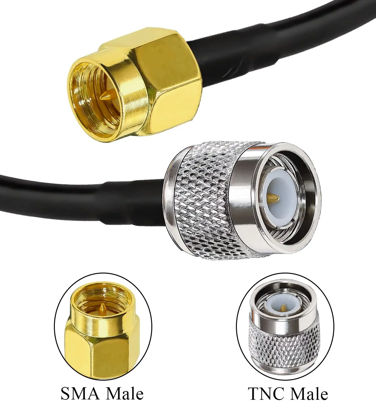 SMA to TNC Cable RG58 Male Plug Low Loss Extension RF Coax Adapter 50 ohm |