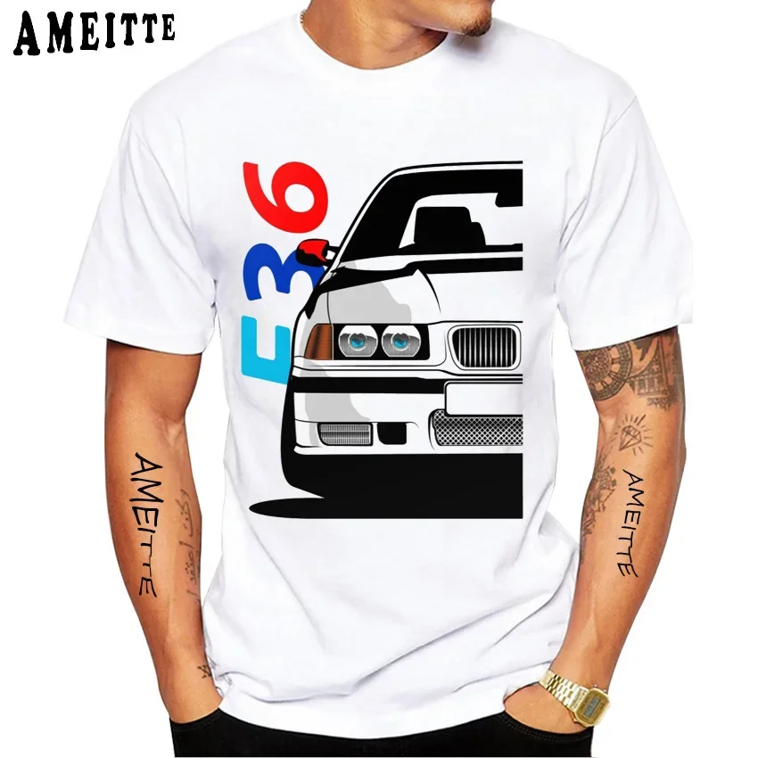 Легенда немецкая футболка EUMD E28 M5 Low Style Skull Drive летняя мужская с коротким рукавом E36