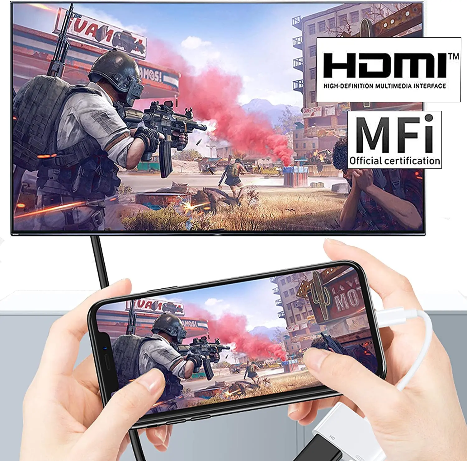 Адаптер Lightning/HDMI для цифрового ТВ AV 1080P HDMI-кабель Apple iPad iPhone