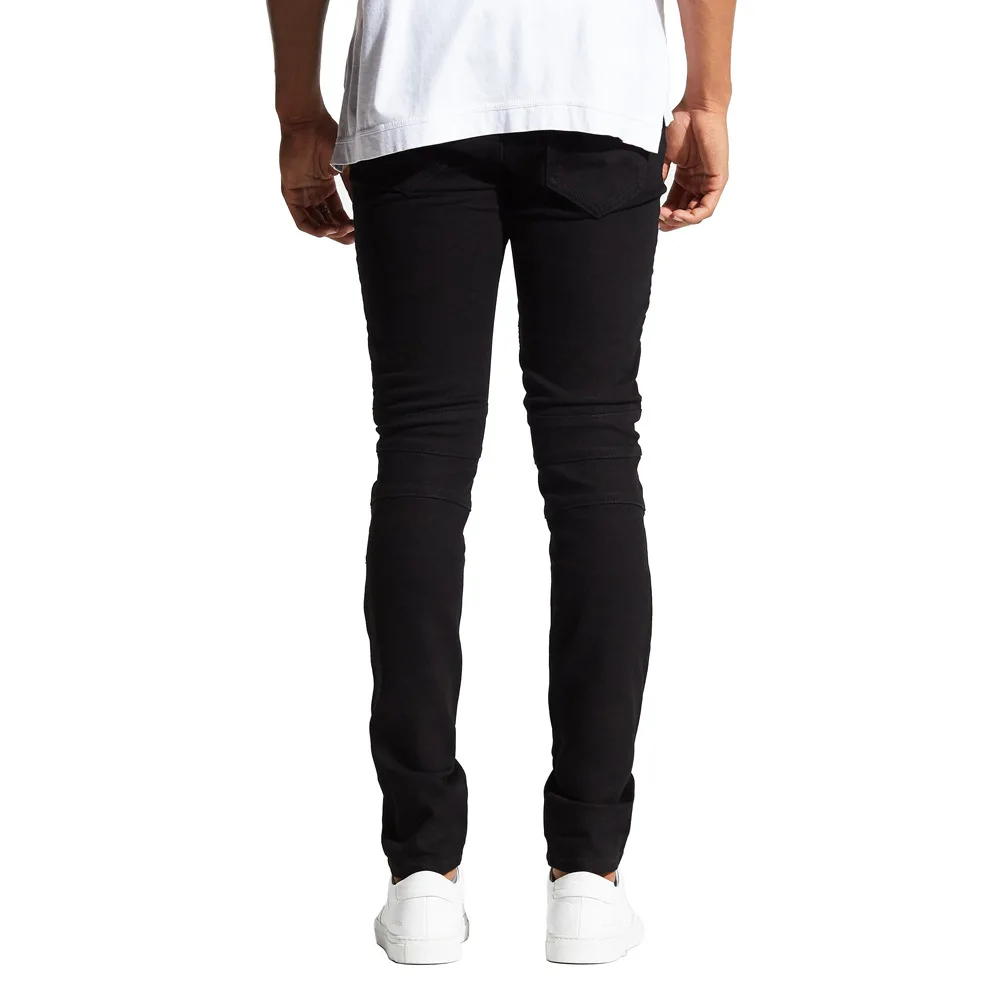 2022 Fashion Elastic Men's Jeans Personalized Pleated Denim Jeans Men Designer Jeans for Men Full Length Trousers