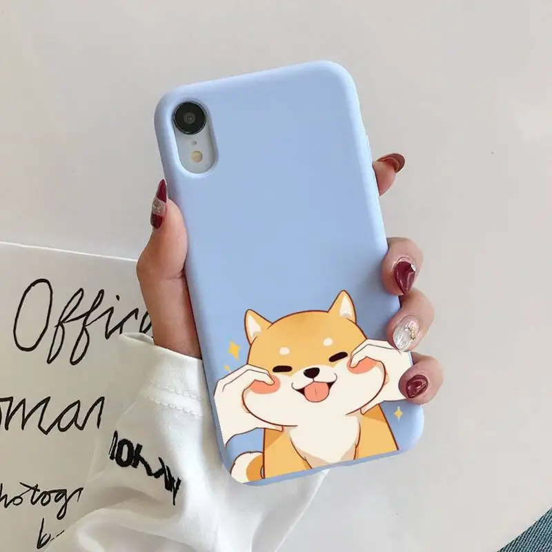 TOPLBPCS чехол для телефона с собакой Шиба-ину мягкий однотонный iphone 11 12 13 mini pro max 7 8 plus