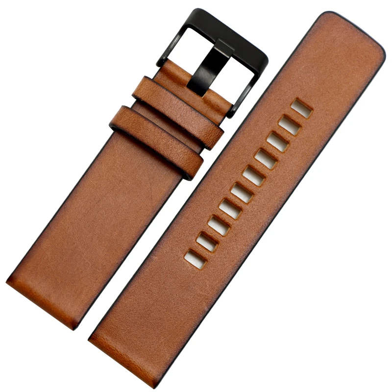 High quality cow Leather strap for DIESEL watchband  DZ 1399/ DZ4280/ DZ4290 with stainless steel pin buckle strap24 26 28 mm