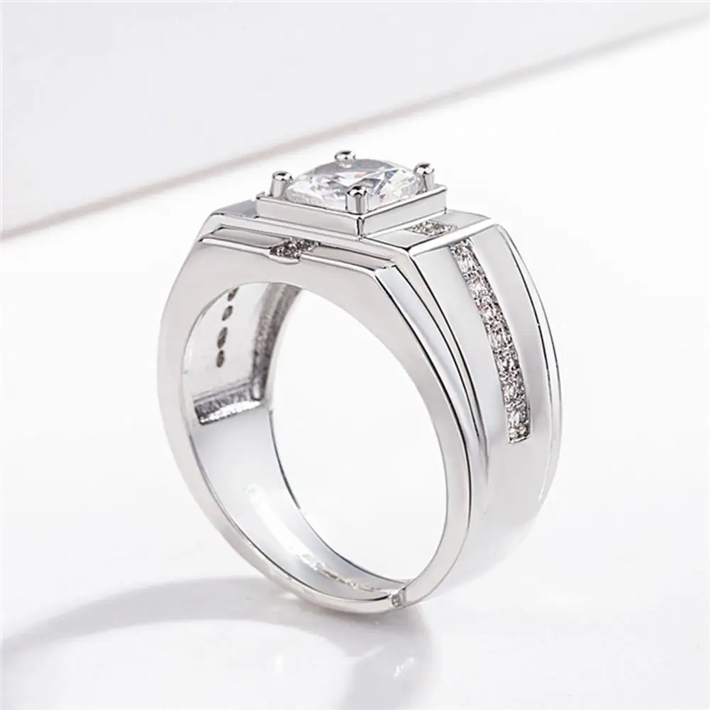 

Charming Knuckle Ring Unfading Men Ring Shining Fashion Men Charm Finger Ring Dress Up