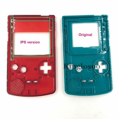 Полный комплект, белый корпус IPS ready, чехол для Game Boy Color консоль GBC, сменная Крышка корпуса со стеклянным экраном и объективом 2,6 дюйма
