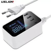 quick charge type c usb charger hub led display wall charger fast mobile phone charger usb adapter eu us uk plug for iphone x xs
