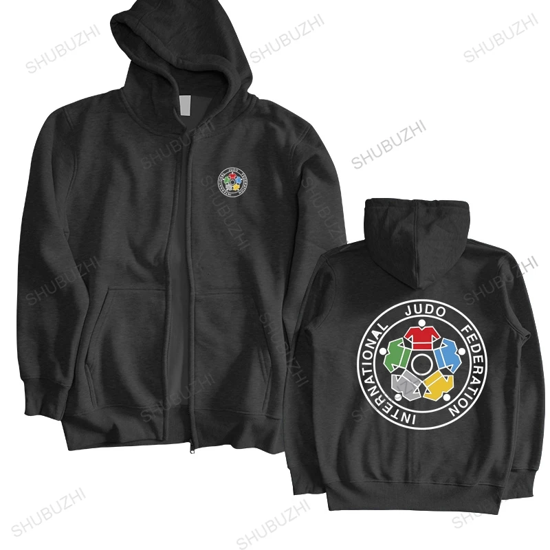 

new arrived men autumn black hoody New IJF International Judo Federation Logo mens shubuzhi hoodies brand spring hoodie hoome