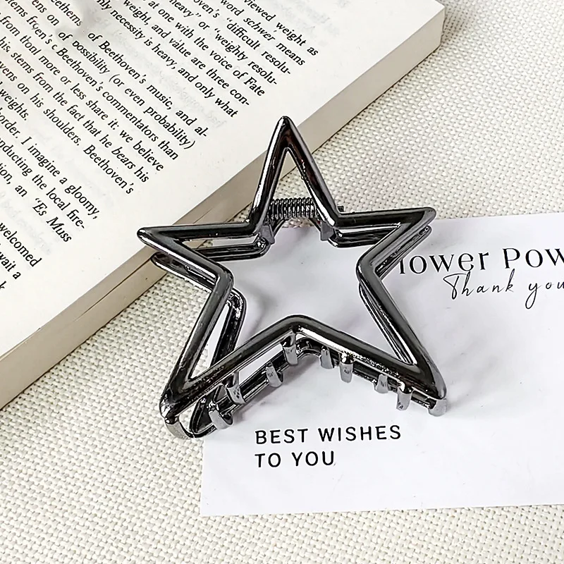 Металлическая Заколка Для Волос Женская Стильная С Вырезами И Пятиточечными