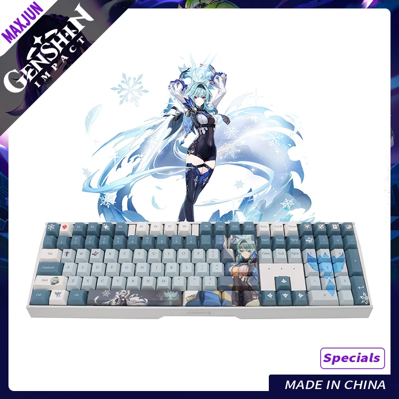 

Genshin Impact Game Electronic Sports Peripherals Germany MX3.0S Eula Limited Edition Alloy RGB Color Light Mechanical Keyboard