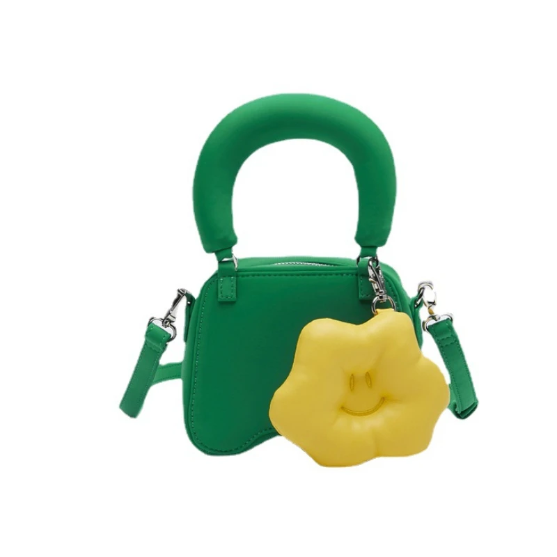 Women's Bag 2023 Brand New Summer Fashion Design Sense Small Square Bag Green Handbag Luxury Gg Small Smiley Shoulder Tote Bag