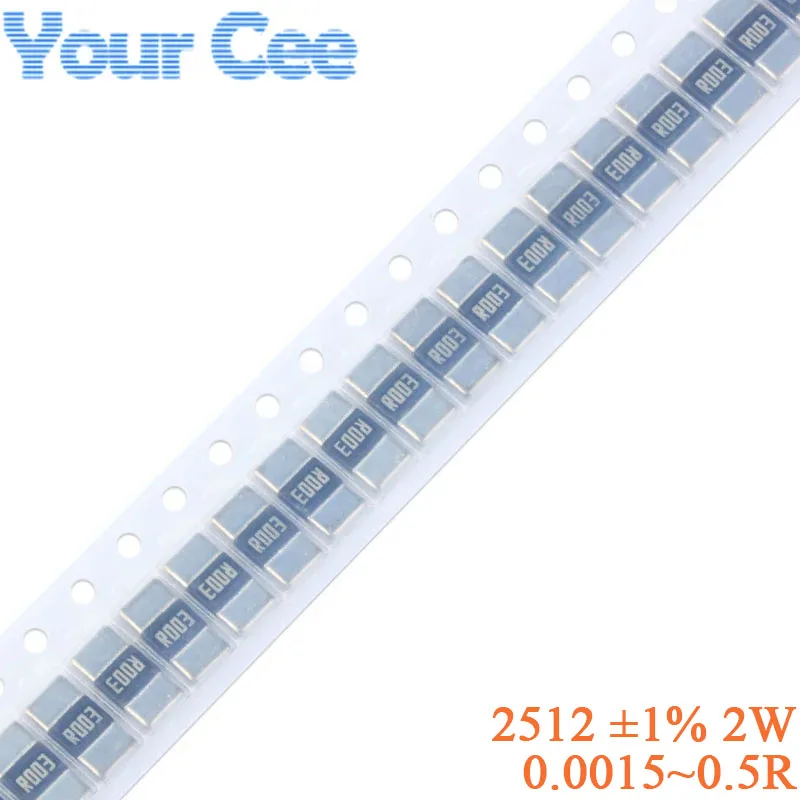 50 шт. резистор из сплава 2512 сопротивление ± 1% 2 Вт 0 0015 ~ 001 R 002 003 004 005 006 07 08 1 012 015 Ом