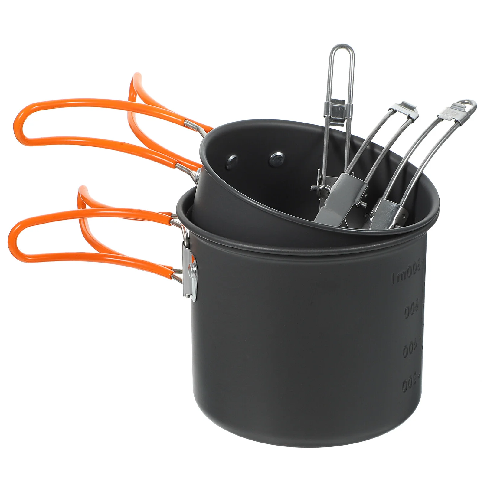 

Camping Supplies Portable Cooker Cooking Pots Practical Cookware Aluminum Alloy Portable Kit Picnic Individual Metal