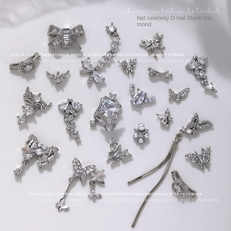 

10 шт., роскошные циркониевые украшения для ногтей