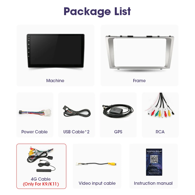 for toyota camry 6 xv 40 50 2006 2011 carplay android car radio multimedia video 2 din navigation dvd speakers accessories audio free global shipping