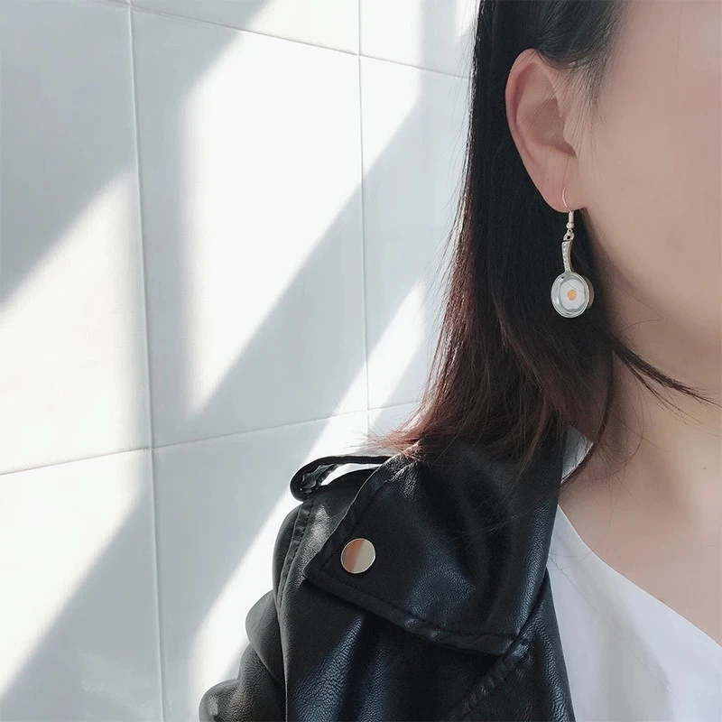 Серьги-капельки из цинкового сплава в форме яиц